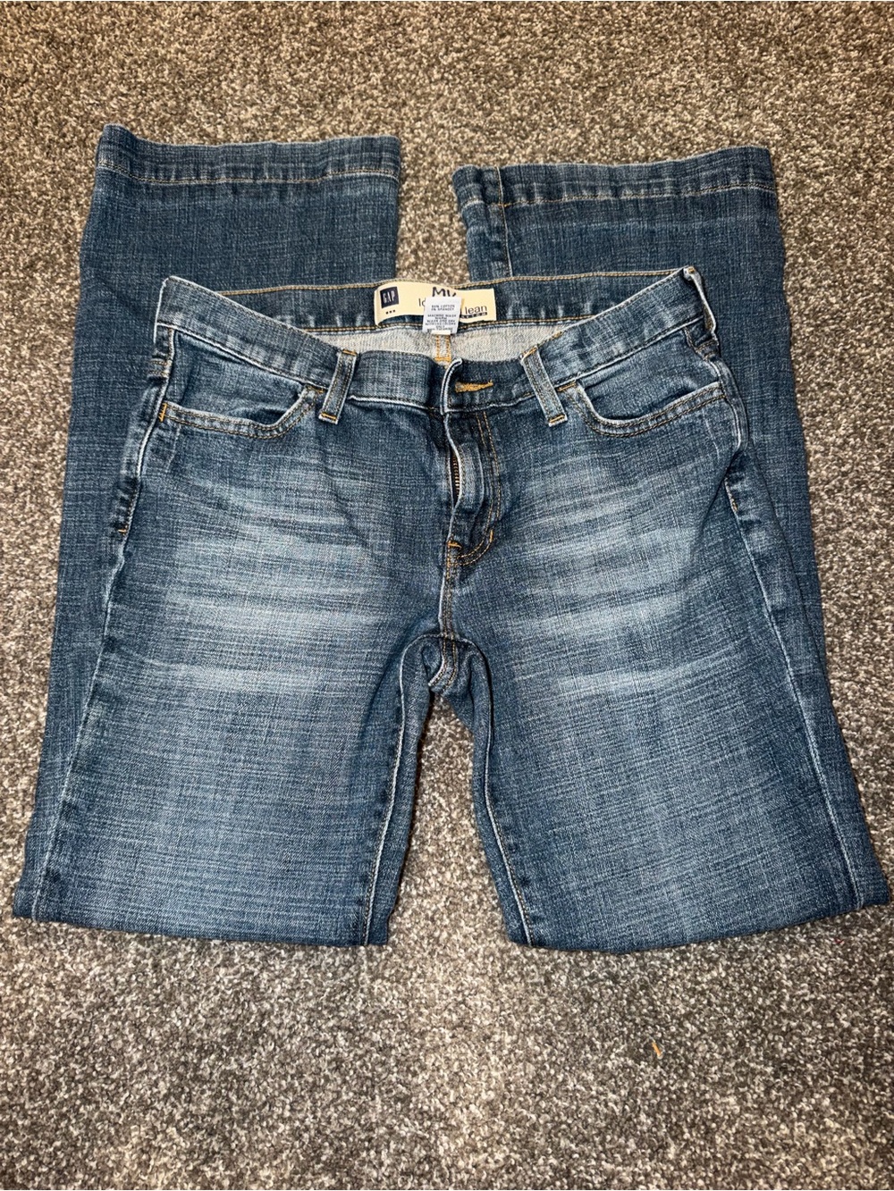 Y2K GAP Women's Medium Blue Boot Cut Jeans Long & Lean size 4R